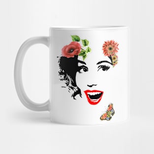 Floral face Mug